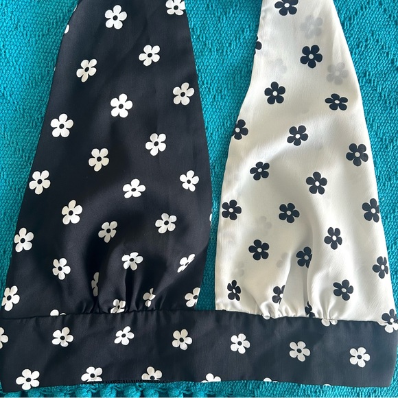 Floral Colorblock Halter Top Small - Picture 2 of 5